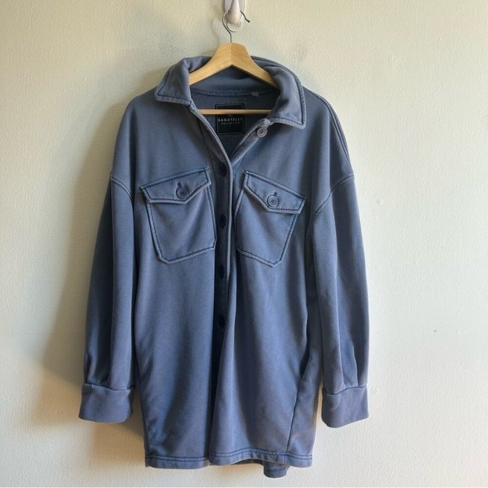 Bagatelle Sz S Blue Relaxed Shacket